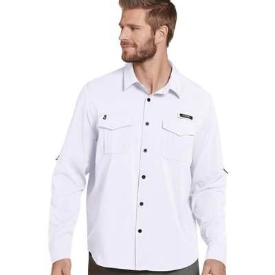 Jockey Men's Outdoors Long Sleeve Fishing Shirt, Size: 2XL, White