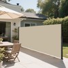 Vynxaria 118" x 71" Retractable Side Awning - Dark Grey Patio Privacy Screen - 2 of 4