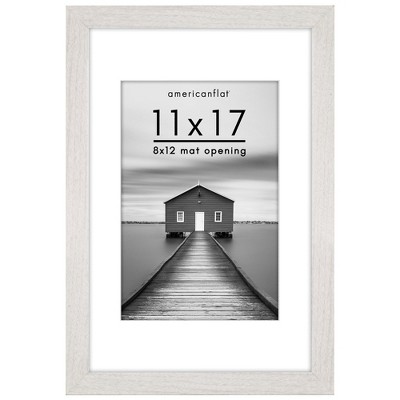 Americanflat Wide Molding Picture Frame with Mat