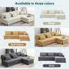 87" Modern Corduroy Upholstered L-Shaped Sectional Sofa with Reversible Chaise - 2 of 4