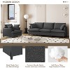 Modular Chenille Upholstered Sectional Sofa, 3 Seater Sofa with Armchair or Movable Ottoman, Indoor Furniture Sofa Set - ModernLuxe - 4 of 4