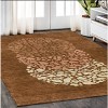 Orange Terra Cotta And Ivory Abstract Washable Indoor Outdoor Area Rug - 2 of 4