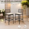 Karl Home | Metal Frame Patio Bar Chair with Cushion (Set Of 2) - 3 of 4