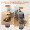 JOEJOY Premium Stainless Steel Litter Box, Triple Filter System & Charcoal Deodorizer, Extra Large Enclosed Potty Tray for Fat Cats & Multiple Cats - 4 of 4