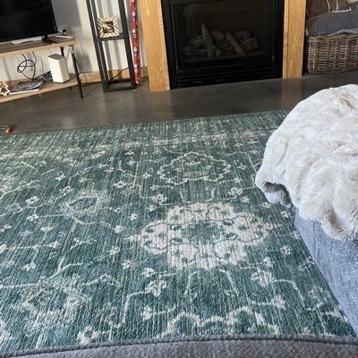 5'x7' Distressed Geometric Tufted Area Rug Gray/green - Threshold™ : Target