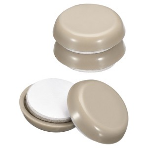 Unique Bargains Plastic Self-adhesive Smooth Round Carpeted Tile Vinyl Furniture Sliding Pad - 1 of 4