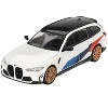 BMW M3 M Performance Touring Alpine White with Black Top and Graphics Limited Ed 1/64 Diecast Model Car by Mini GT - 2 of 4