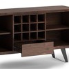 Mitchell Sideboard Buffet with Wine Rack Distressed Charcoal Brown - WyndenHall - 4 of 4