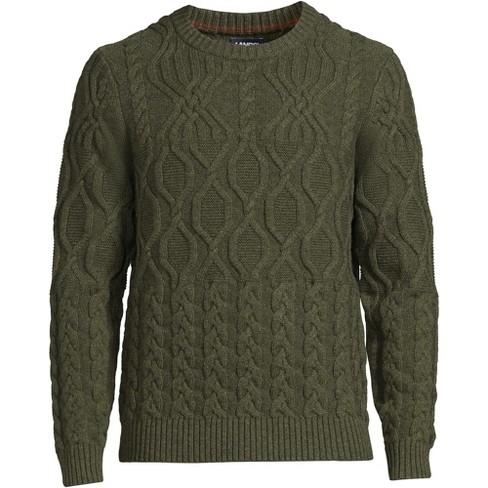 Lambswool cable hotsell crewneck sweater