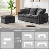 YOOCOZZ Chenille Sectional Sofa with Movable Ottoman and Pure Foam Cushions, Free Combination - 4 of 4
