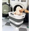 SAMMART 40L (10.5 Gallon) Collapsible Plastic Laundry Basket with Handles - image 2 of 4