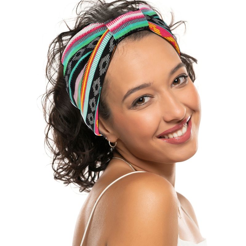 Unique Bargains Women's Yoga Hair Scarfs Bohemia Head Wraps 5.31" Wide Multicolor 4 Pcs, 2 of 6