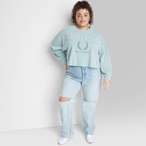 Women's High-Rise EasyRigid Straight Jeans - Wild Fable™ - 1 of 3