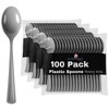 Exquisite Heavy Duty Solid Color Plastic Spoons-100 Count - 2 of 4
