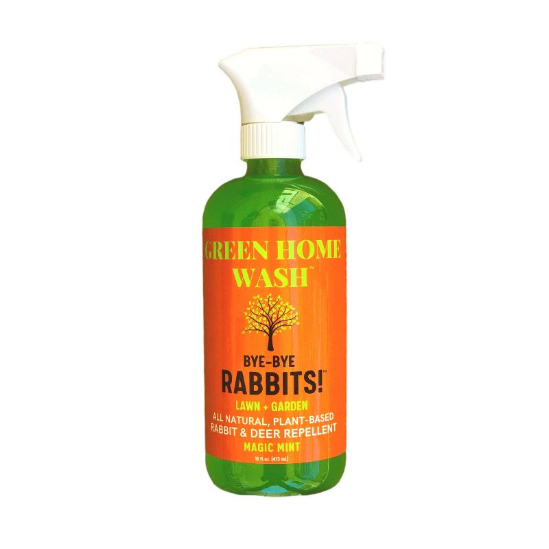 Green Home Wash Bye Bye Rabbits Lawn + Garden All-Natural Plant-Based Rabit &#38; Deer Repellent Magic Mint 16oz, 1 of 2