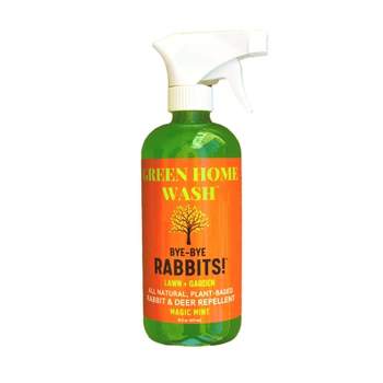 Green Home Wash Bye Bye Rabbits Lawn + Garden All-Natural Plant-Based Rabit & Deer Repellent Magic Mint 16oz