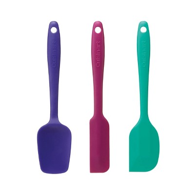 Silicone Spatulas and Stainless Steel Cookie Scoop Set, Multicolor