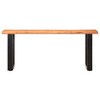 vidaXL Live Edge Bench 43.3 in. Solid Acacia Wood and Steel - 2 of 4