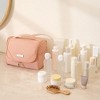 Anna-Kaci Hanging Toiletry Bag with Large Mesh Compartments and Built-In Hook Organizer - Pink - 3 of 4