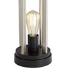 360 Lighting Marcel Modern Table Lamps Set of 2 24 1/4" High Brushed Nickel with LED Nightlight USB Charging Port White Shade for Bedroom House Desk - 3 of 4