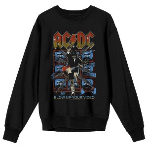 AC/DC Blow Up Your Video Adult Black Crew Neck Sweatshirt - 1 of 3