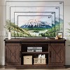 Jojoka Farmhouse TV Stand and Entertainment Center for TV Up to 65 Inches with Sliding Barn Doors and Adjustable Shelf - 4 of 4