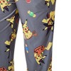 Pokemon Pikachu Costumes Men's Gray Sleep Pajama Pants - 3 of 4