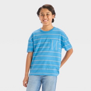 Boys' Short Sleeve Striped T-Shirt - Cat & Jack™ - 1 of 3