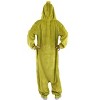 HalloweenCostumes.com One Size Fits Most   Dr. Seuss The Grinch Kigurumi Jumpsuit Costume Sleepwear, Black/Yellow/Green - 2 of 4
