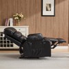 PU Leather Extra Wide Manual Recliner for Adults with Massage and Heat, Large Lazy Chair with 1.5X Sponge Comfort Arm and Back for Living Room - 4 of 4