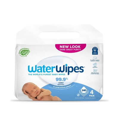 WaterWipes Unscented Baby Wipes Value Box - 4pk/240ct Total