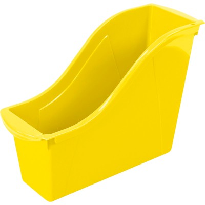 Storex Small Book Bin, Yellow (Pack of 6)