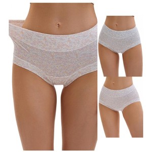 INSPIRE CHIC 3 Packs Women's Cotton Floral Printed High Waisted Full Coverage Tummy Underwear - 1 of 4