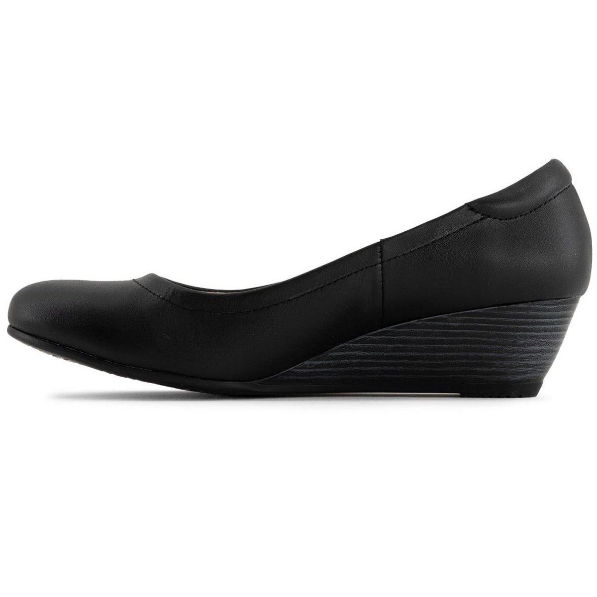 Женские туфли Andrea Women's Leather Wedge Loafers 62604 Black 10 — фото 2