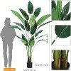 Artificial Bird of Paradise Plant Fake Palm Tree for Indoor Outdoor Modern Decor Faux Plants - 2 of 4