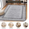 Modern Geometric Bordered Area Rug Non Slip Non Shedding Rug Soft Low Pile Floor Carpet Washable Thin Rug, Contemporary Distressed Rug - 3 of 4