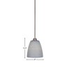 Toltec Lighting Paramount 1 - Light Pendant in  Brushed Nickel with 8" Gray Matrix Shade - 2 of 2