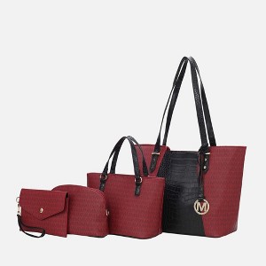 MKF Collection Lippa Tote Crocodile Embossed Vegan Leather Women’s Bag Purse Set by Mia K - 1 of 4