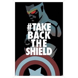 Trends International Marvel Comics - Falcon - Take Back the Shield Framed Wall Poster Prints - 1 of 4