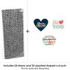 Big Dot of Happiness Happy Grandparents Day - Paper Straw Decor - Grandma & Grandpa Party Striped Decorative Straws - Set of 24 - 3 of 4