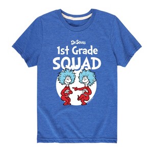 Boys' - Dr. Seuss - Thing 1 Thing 2 1st Grade Squad Short Sleeve Graphic T-Shirt - 1 of 4