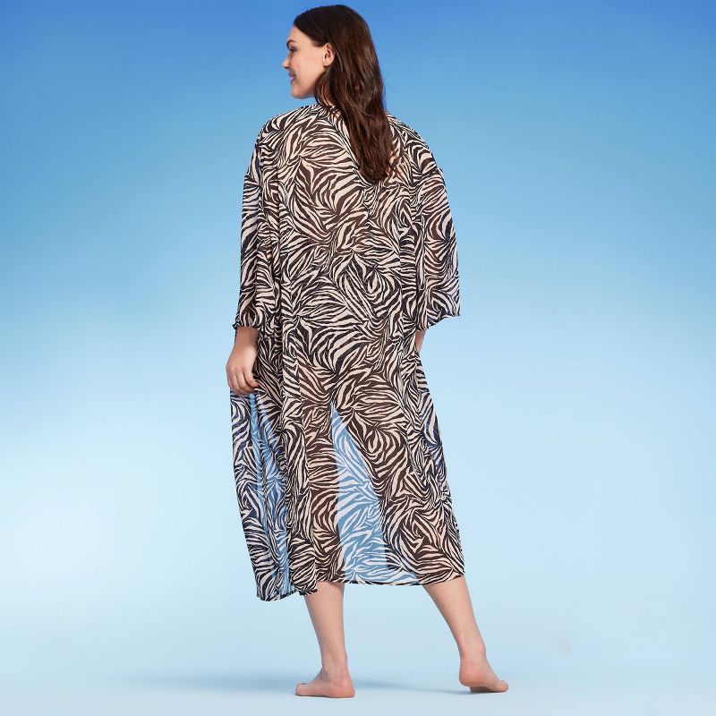 Women's Cover Up Maxi Duster - Shade & Shore™ Multi Animal Print, 6 of 7