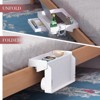 YIGII SOLEJAZZ Bedside Shelf for Bed, Top Bunk Bed Shelf Foldable Clip On Nightstand College Essential Table Tray Organizer, Plus with Drawer, Grey - 4 of 4