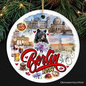 Culturally Artistic Berlin City Ceramic Ornament, Germany Historical Heritage Christmas Gift and Souvenir| OrnamentallyYou - 1 of 4