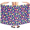 LA LEELA Men's Vacation Beachwear Lava Lava Sarongs Swimwear Cover Up Summer Long Holidays Wrap Vacation Pareo For Men One Size Blue, Floral - 3 of 4