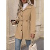 Clearlove Women's Tailored Wool-Blend Lapel Coat with Sculpted Silhouette Refined Office-to-Evening Transitional Outerwear - 4 of 4