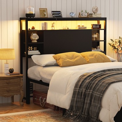 Aheaplus Headboards with Power Outlets and RGB LED Light