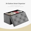 DOMETOUR Storage Ottoman with Thicker Foam Padded Seat, Folding Foot Rest for Living Room End of Bed Bench - 4 of 4