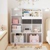 Toy Storage Organizer 47.8in Kids Bookshelf with Drawers Modern Bookcase with Cubbies Floor Storage Cabinet Wooden Toy Chest - 4 of 4