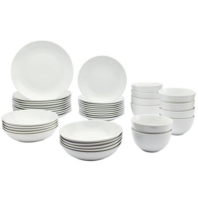 Corelle 18pc Vitrelle Embossed Bella Faenza Dinnerware Set White : Target